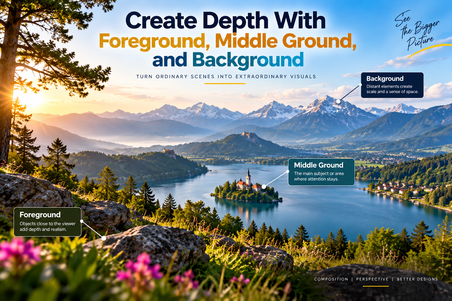 Create Depth With Foreground, Middle Ground, and Background